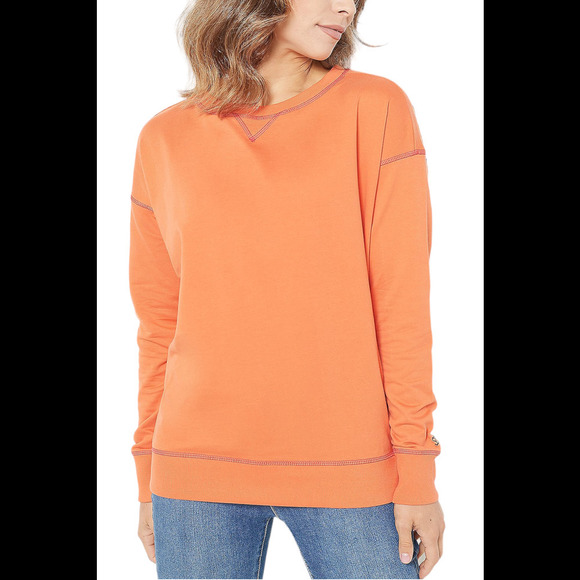 Seed to Style Organic Cotton French Terry Sweatshirt Orange - Regular - Picture 1 of 1